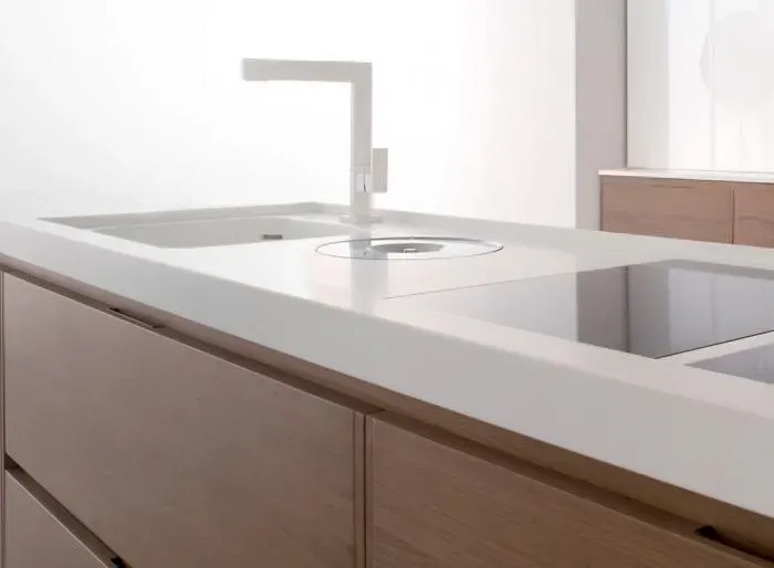 White Corian Countertop